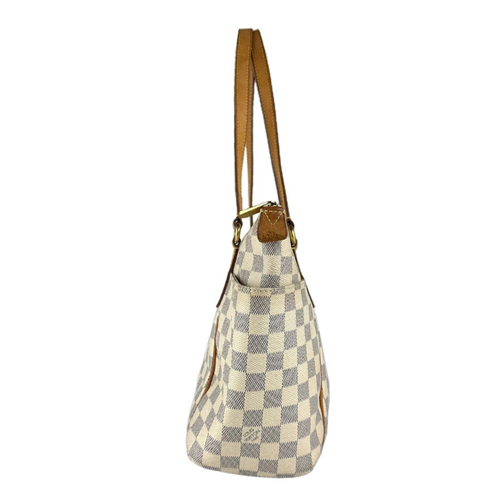 Louis Vuitton White Canvas Azur Bag Shoulder Totally Damier White